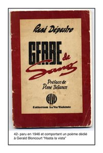 9744N- Rene Depestre的牌匾于1946年出版，其中有一首诗献给Gerald Bloncourt Hasta la vista 1946 作者 不明